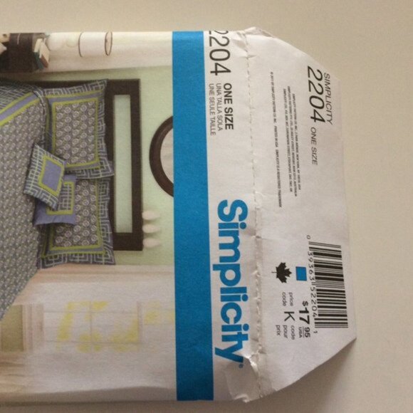 Simplicity 2204 Bedroom Accessories Sewing Pattern Uncut Duvet Cover Sham Pillow - Picture 2 of 10
